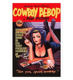 Kovboy Bebop Tablo Ahşap Poster Dekoratif