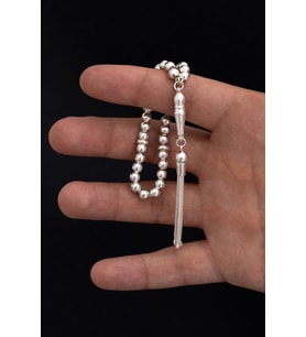Gümüş Tespih Küre Kesim Minik Maskot Boy 12,5gr