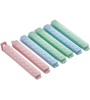 Poşet Klipsi 10 cm – Gıda Poşeti Kapatma Mandalı, 6 Adet Çok Amaçlı Plastik Klips, Mutfak ve Saklama için (Renkli Set)