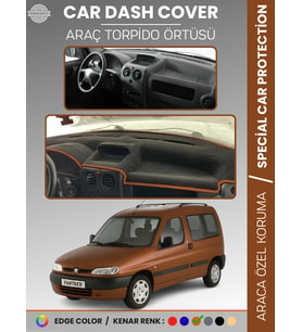 PEUGEOT PARTNER (1996-2002) Torpido Örtüsü Panel Koruma Torpido Koruma Tam Uyum Kaymaz Özel Kesim