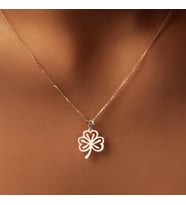 Kişiye Özel Minimalist Yonca Kolye 925K Gümüş