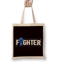 Child Abuse Prevention Month Fighter Awareness Blue Ribbon Bez Çanta Uzun Saplı
