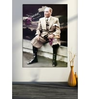 Atatürk Mustafa Kemal Kanvas Tablo Okullara İşyerlerine Uygun (8 Farklı Ölçü)
