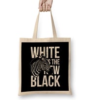 Zebra White Is The New Black Bez Çanta Uzun Saplı