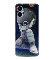 X5 Kılıf Silikon Desen Özel Seri Astronot Ve Dünya 1759
