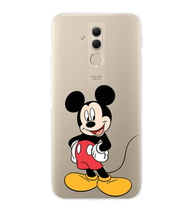 Huawei Mate 20 Lite  Kamera korumalı Kapak Mickey Mouse Tasarımlı  Şeffaf Kılıf