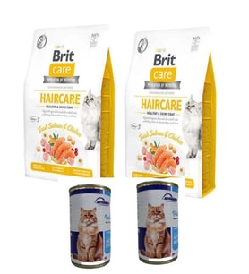 Care Haircare Deri Ve Tüy Sağlığı Için Tahılsız Yetişkin Kedi Maması2kgx2=4kg+Somonlu YaşMamaX2