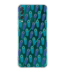 PrintiFy Huawei Y6P ile Uyumlu Nazar Boncuğu 4 Baskılı Kamera Korumalı Şeffaf Silikon Kılıf