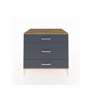 Kronos Şifonyer 3 Çekmeceli 88x59x80 Çam-Antrasit