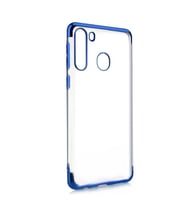Galaxy A11 / Galaxy M11 İnce Köşeleri Renkli Şeffaf Kaliteli Kılıf (Mavi)