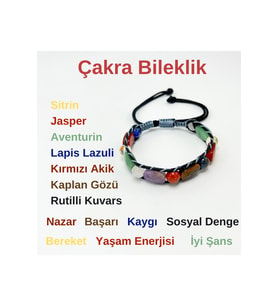 Çakra Doğal Taş El Yapımı Makrome Bileklik Lapis Sitrin Jasper Aventurin Kaplan Gözü Akik Kuvars