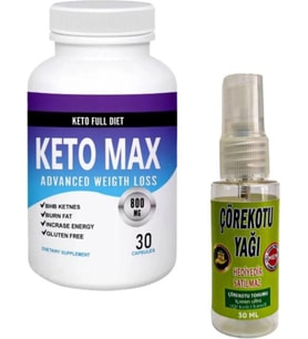 Keto Max Dstklyci Ürün 30lu x 1 Adet + Erotikmasaj Yağı 30 ml