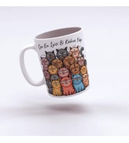 Kişiye Özel Yazılı Kedi Kupa Bardağı, Sİnirli Kediler Espirili Kupa Bardak, 330ml, Beyaz (Doğal Beyaz)