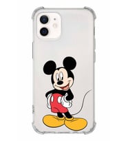 Apple iPhone 12 Mini Uyumlu Köşe Korumalı Antişok  Kapak Mickey Mouse Tasarımlı Şeffaf  Kılıf