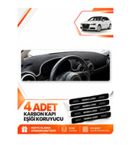 AUDİ A3 (2013-2020) Uyumlu Ön Torpido Koruma Kılıfı Halısı - Siyah Gri