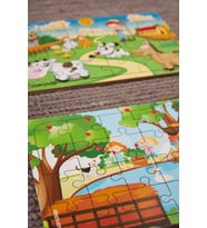 Okul Öncesi Başlangıç Yapboz Çiftlik Ve Piknik Ahşap Puzzle Set