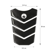 Grippatch Yamaha, BMW, Honda ile Uyumlu Universal 6D Karbon Tank Pad GC02