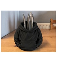 Alvera Kapüşonlu Sweatshirt Kalemlik – 3D Baskı Masaüstü Organizer-Siyah