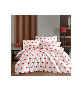 Tek Kişilik Nevresim Takımı 160x220cm 2 Yastık Kılıfı Lastikli Çarşaflı 120x200+30