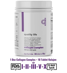 Collagen Complex Saf Toz 300 GR Tip1 Tip2 Tip3 Tip5 Tip10 Hidrolize Kolajen Peptit Magnezyum