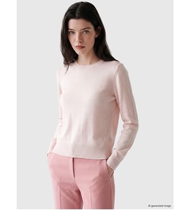 LCW Comfort Pembe Bisiklet Yaka Kadın Triko Kazak
