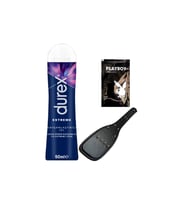 Durex Extreme AnalJel 50 ml + Fetişist Fantezileriniz İçin Siyah Deri Şaplak + Hediye
