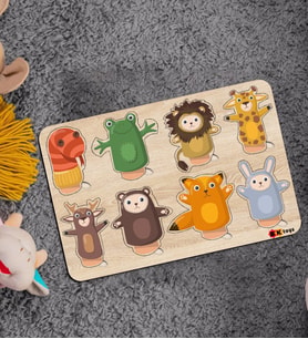 BK Toys Çocuklar İçin Ahşap Figürlü Eğitici-Öğretici Yapboz Puzzle-16
