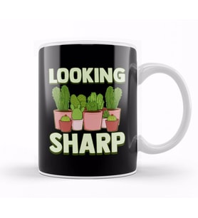 Funny Looking Sharp Cactus & Plants Pun Gardeners Kupa Bardak Porselen