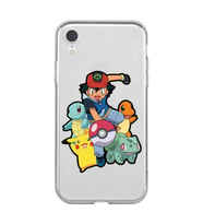 Iphone XR Uyumlu Pokemon Tasarımlı Şeffaf Telefon Kılıfı