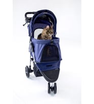 Zampa TriBoro Lacivert Kedi-Köpek Arabası  Katlanabilir, Süspansiyonlu, Güvenli ve Şık Tasarım