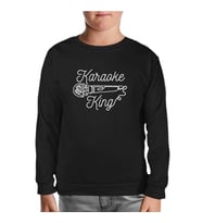 Microphone Karaoke King Siyah Çocuk Sweatshirt