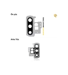 Samsung Galaxy S10 Plus ile Uyumlu Kamera Lensi Full Aura Glow Kamera lensi sade lens kamera camı kamera merceği