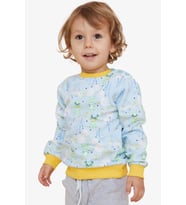 Breeze Erkek Çocuk Sweatshirt Neşeli Ayıcık Desenli 1.5-5 Yaş, Açık Mavi