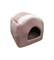 Pembe Kedi ve Küçük Köpek Kulübesi 40x40x38 cm, Şık ve Rahat Mekan