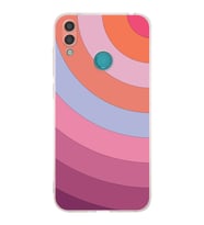 Huawei Y7 2019  Kamera korumalı Kapak Renk Cümbüşü Tasarımlı  Şeffaf Kılıf