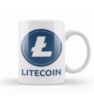 Litecoin To The Moon LOGO Kupa Bardak Porselen