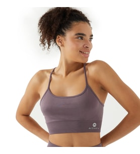 Activera® Göğüs Destekli Pastel Mürdüm Dikişsiz Spor Sütyen