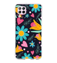 PrintiFy Huawei P40 Lite ile Uyumlu 1mm Slim Fit Retro Renkler 1 Baskılı Şeffaf  Kılıf