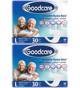 Goodcare Hasta Bezi Yetişkin Bel Bantlı Tekstil Yüzey L Large - Büyük 60 Adet (2PK*30)