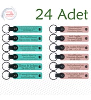 Turkuaz & Y Ağzı, 24’lü Set, İsimli Deri Hediyelik Ürün, Sınıfınızdan Geriye Kalacak Güzel Hatıra