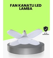 Katlanabilir 4 Kollu LED Ampül 60 Watt 6000 Lumen Beyaz Işık