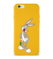 Apple iPhone 6 Plus Uyumlu Lansman Kılıf Bugs Bunny Tasarımlı Altı Kapalı İçi Kadife Kaplı  Kapak (Şeffaf)
