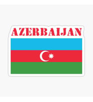 Azerbaycan Azerbaijan 17 Cm Araba Sticker Etiket MD12