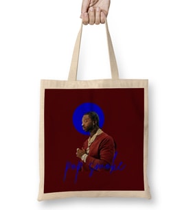 Pop Smoke Art Gift Bez Çanta Uzun Saplı