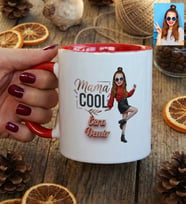 Kişiye Özel Karikatürlü Mama Cool Anneye Hediye Kupa Bardak Anneler Günü Hediyesi