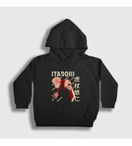 Presmono Unisex Çocuk Siyah Yuji Anime Jujutsu Kaisen Kapüşonlu Sweatshirt 130698tt