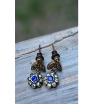 STONEAGE Safir ve Zirkon Taşlı Otantik Bayan Küpe