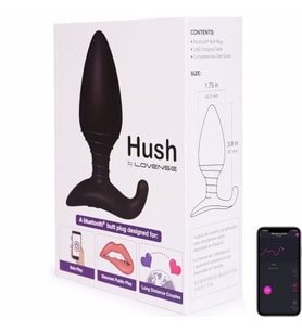 Lovense Hush Wifi İle Akıllı Telefon ve Tablet Kontrolü Sağlayan 44.5 Mm Plug