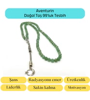 Sertifikalı Aventurin 6mm 99luk Doğal Taş Tesbih