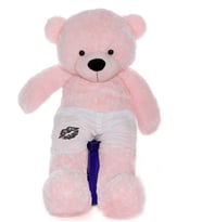 Bubblebear 180 cm Kişiye Özel Boxerlı Tatlım Peluş Ayıcık (Pembe)